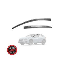 Subaru XV 2018 Door Visor Tinted Chrome Injected Door Visor